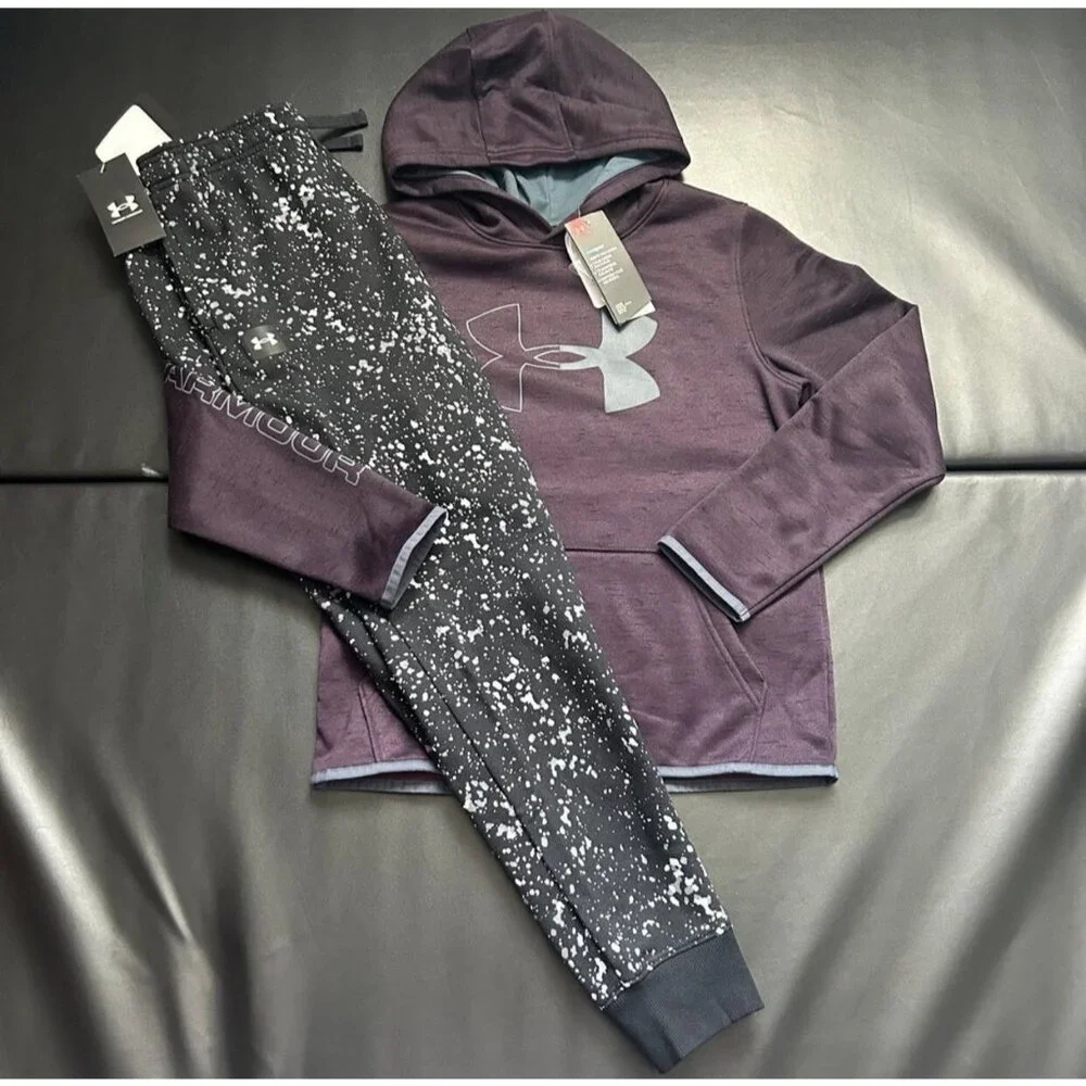 NWT Under Armour Hoodie & Jogger Set Boys Youth Size Large